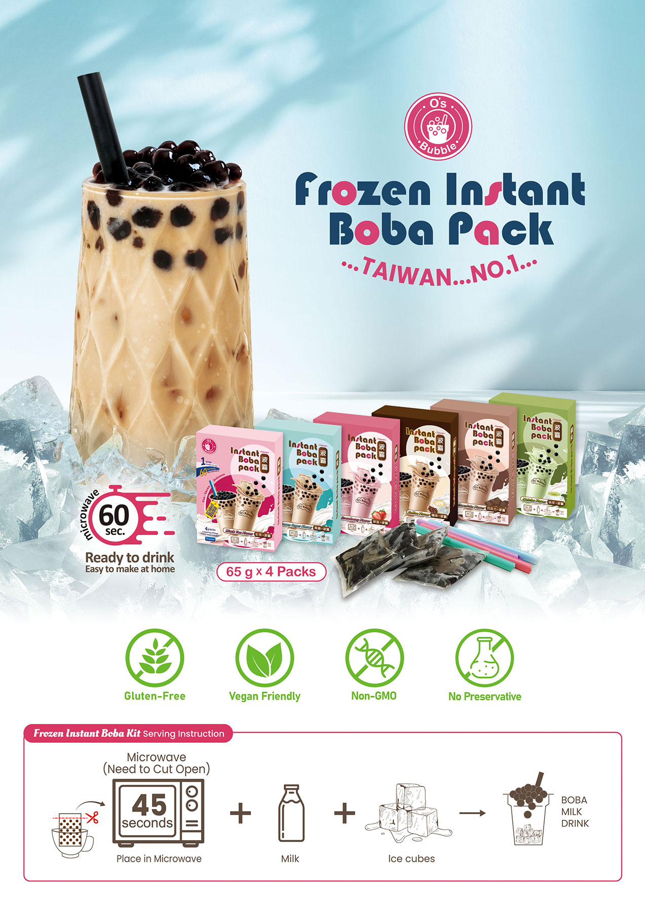 Bubble Tea & Frozen Coffee Ballpoint Pen Set - 2 Pack