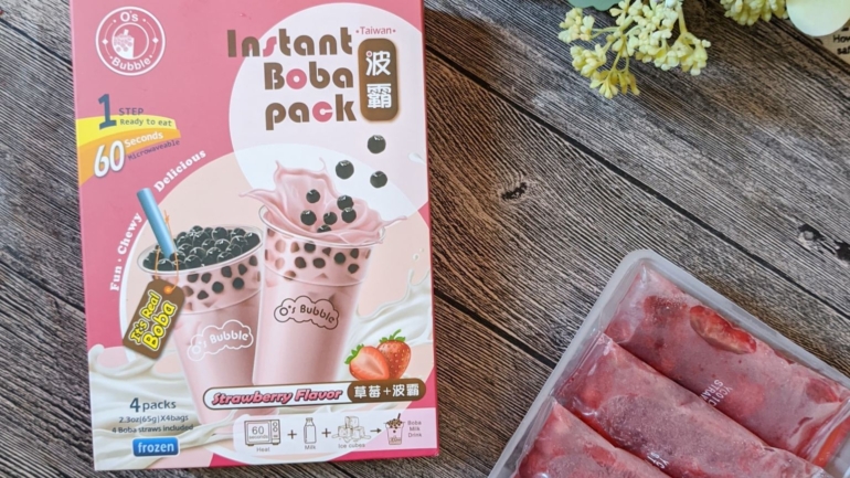 Recipe: DIY Strawberry boba ice cream yogurt  & Strawberry boba ice cream waffle with O’s Bubble Instant Boba
