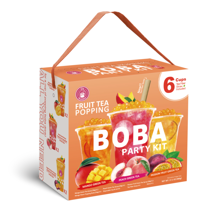 Fruit Tea Popping Boba Party Kit  (Ambient) - 6 Servings