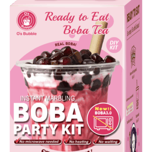 Instant Marbling Boba Party Kit – Strawberry (3 Servings)