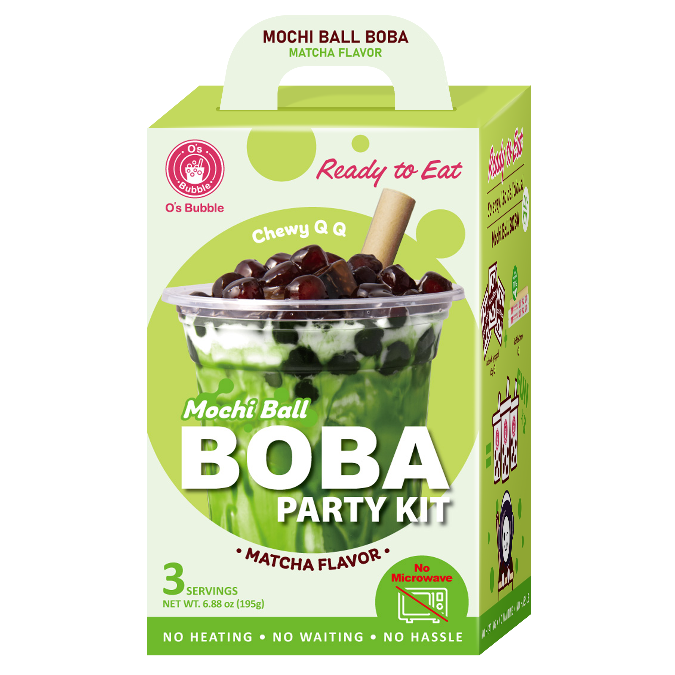Mochi Boba Party Kit –  Matcha (3 Servings) | NEW